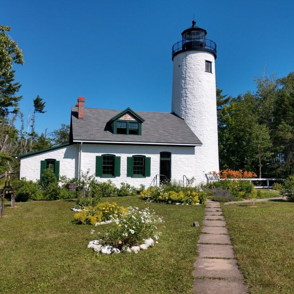 old Michigan island lighthouse of the apostle islands