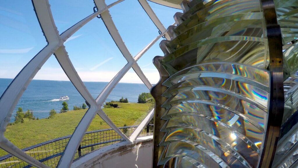 Highlight Number 3 of an Apostle Islands Cruises' Grand Tour: Panoramic scenes from Devils Island Lighthouse