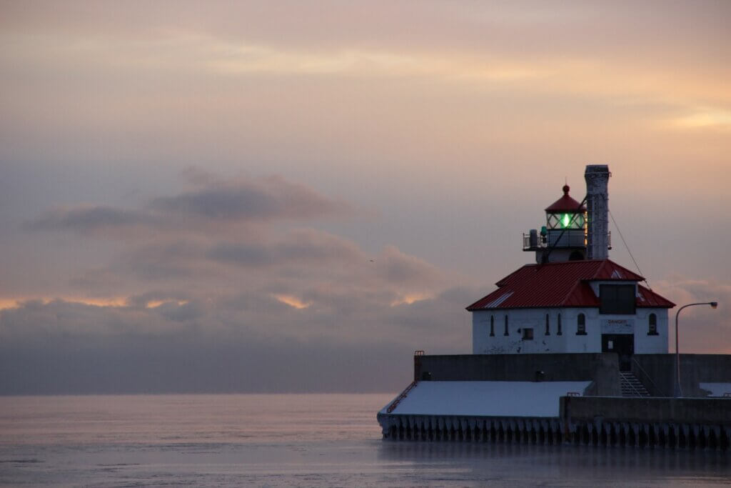 The Road Less Traveled: Lighthouse in Canal Park, Duluth MN