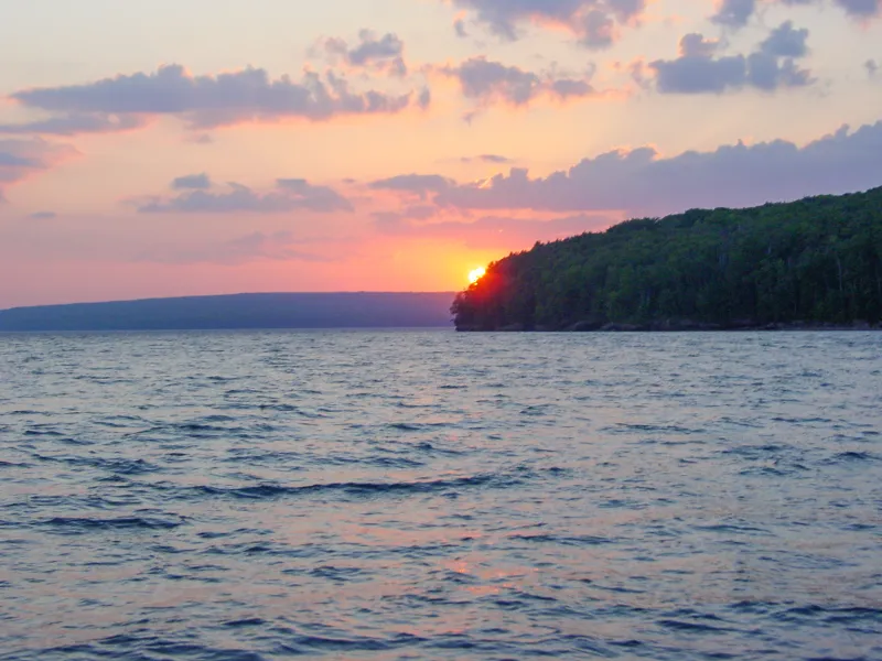 Sunset from Quarry Bay on Stockton Island